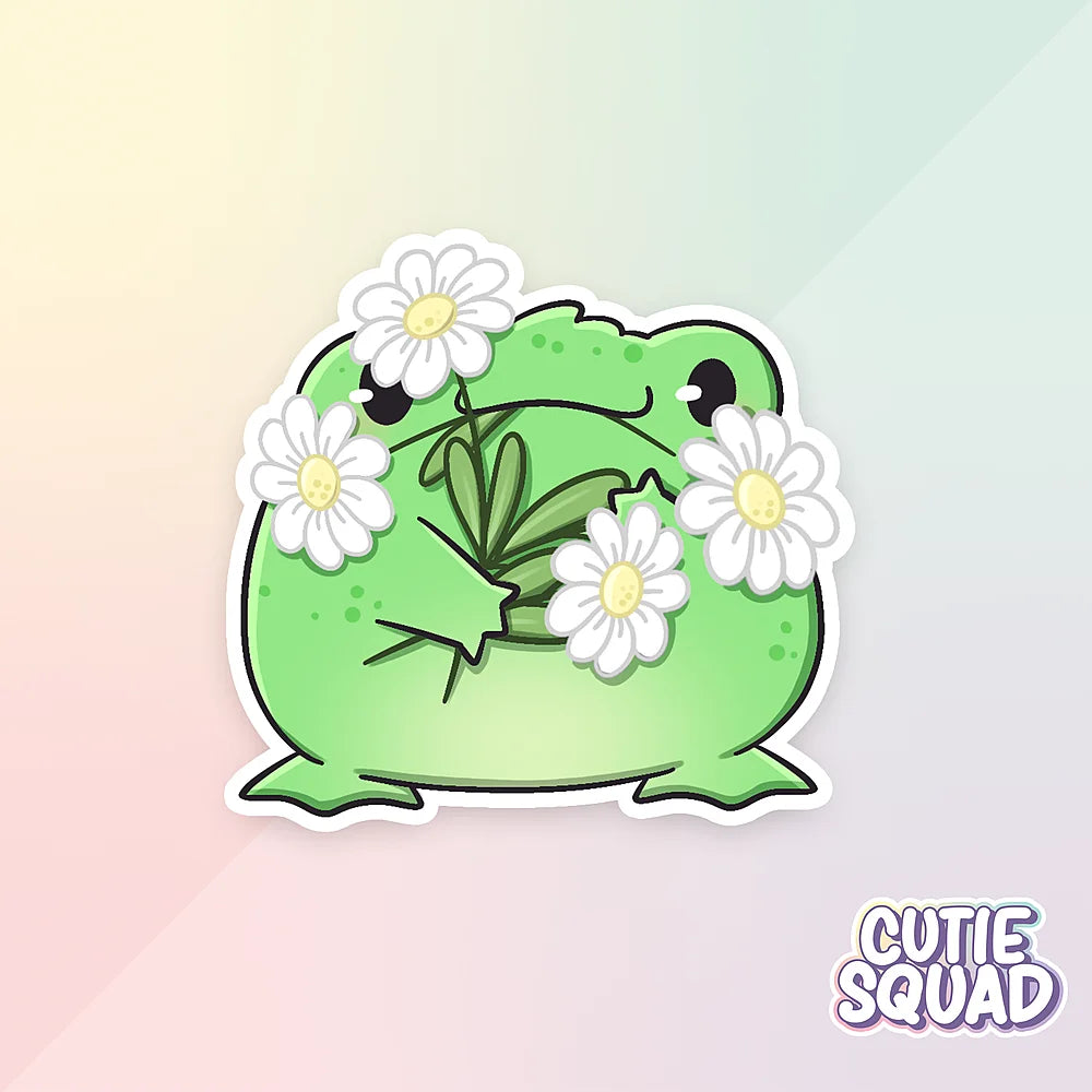 cult frogs sticker van cutiesquad  bloementjes