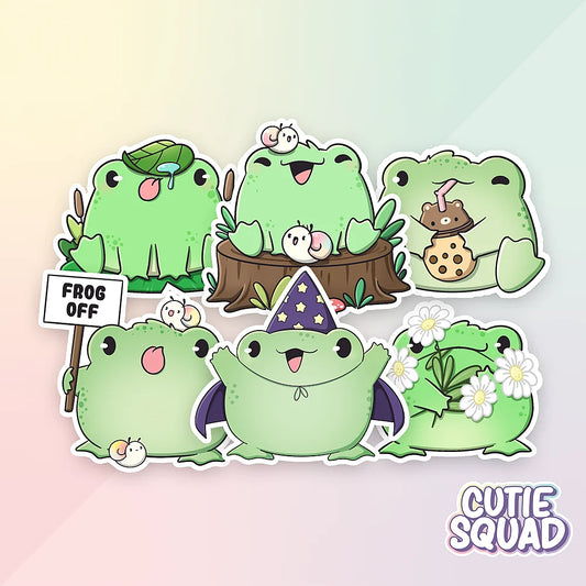 cult frogs complete stickerset van cutiesquad 