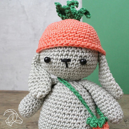 kawaii wortelhoedje van frank konijn haakpakket