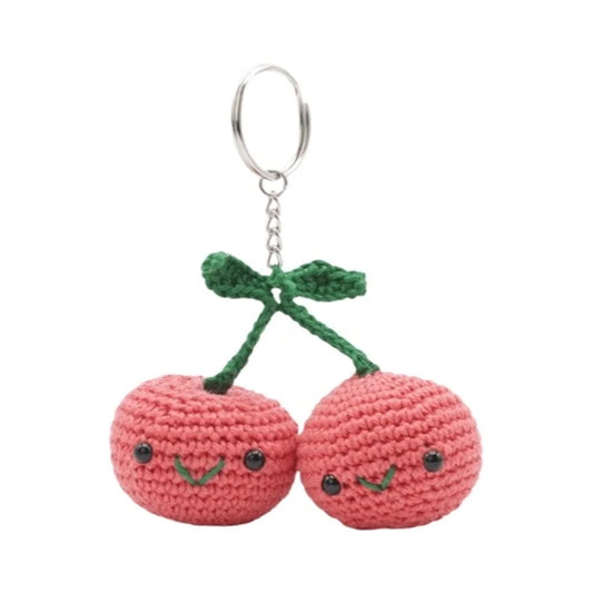 Amigurumi | Crochet kit Cherries - keychain 8 cm