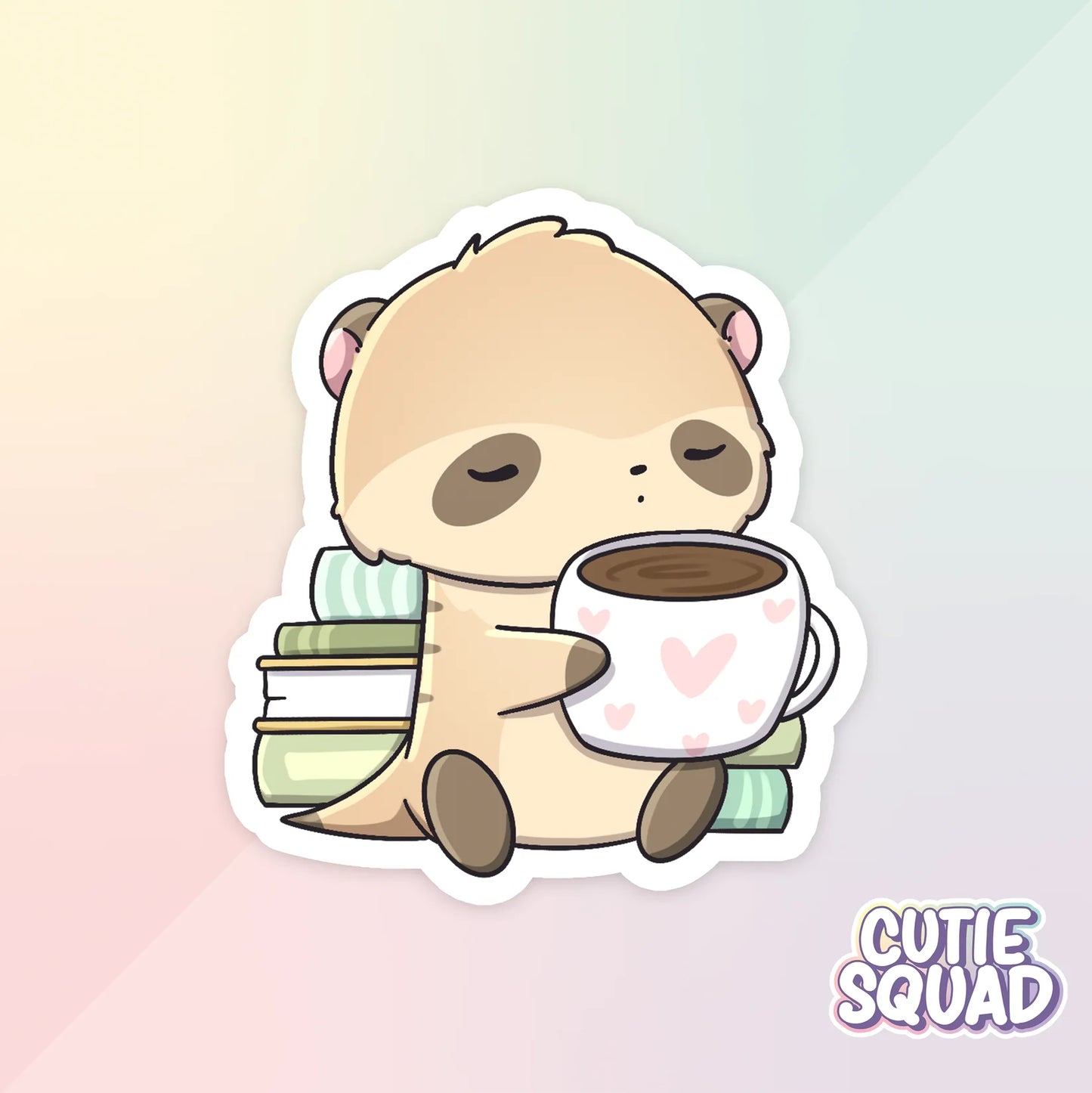 meerkat sticker van cutiesquad met warme chocomel