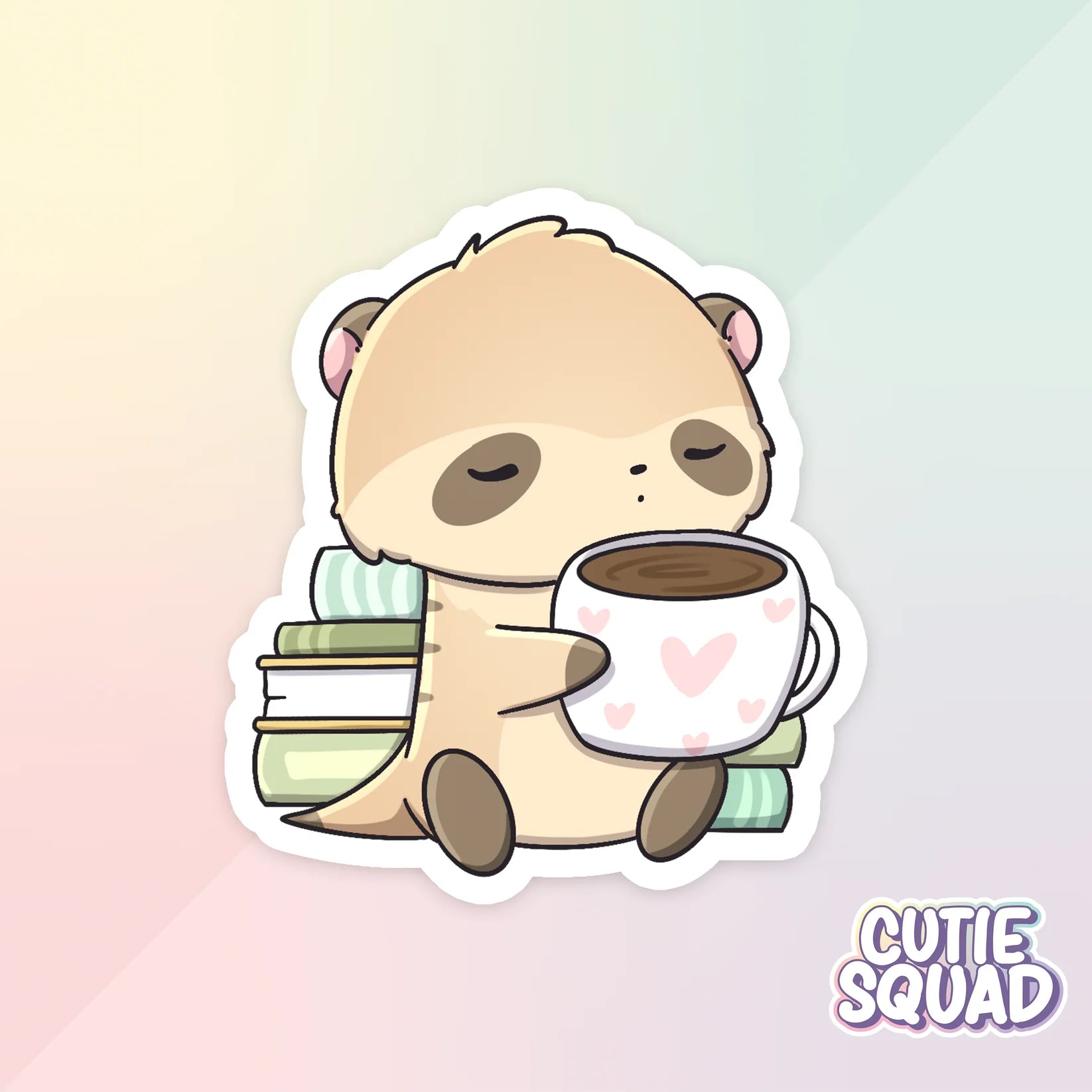 meerkat sticker van cutiesquad met warme chocomel