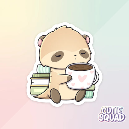 meerkat sticker van cutiesquad met warme chocomel