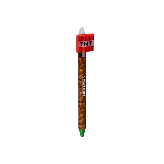 Minecraft uitwisbare pen met TNT-blok topper – explosieve schrijfbeleving