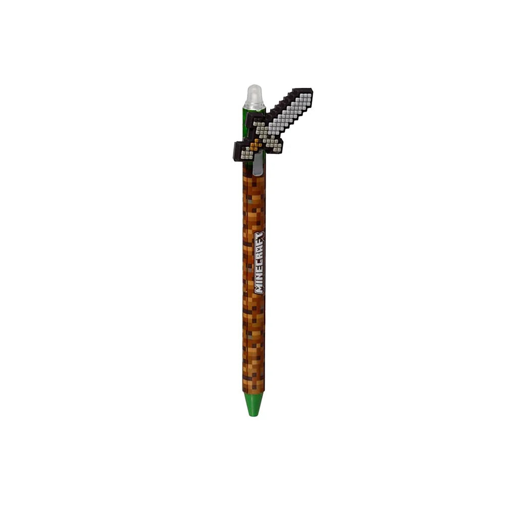 Minecraft uitwisbare pen met diamond topper – schrijf en wis in stijl