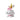 Mini Bricks Ballonnen Hondje – Witte hond met roze strik – Bouwset