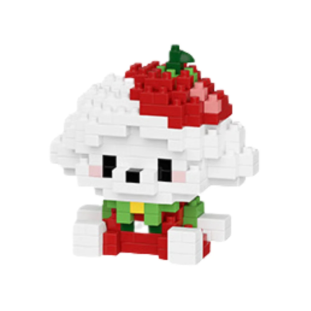 Mini bricks hond met rood hoedje – vrolijke DIY bouwset