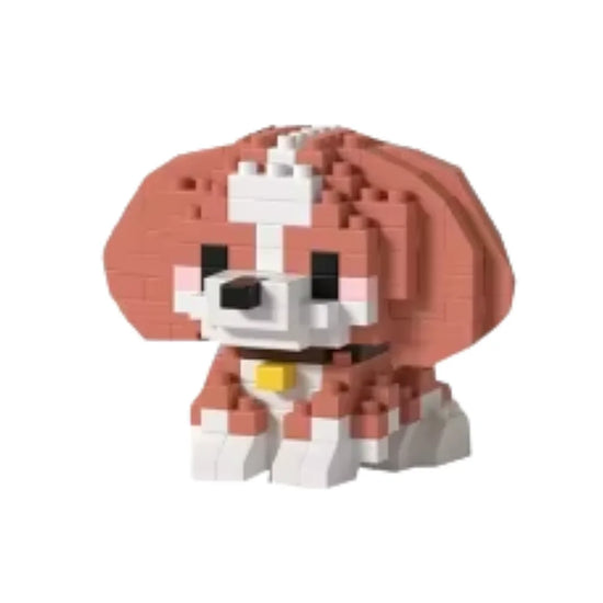 Mini Bricks spaniel – schattig bouwstenen hondje met flaporen