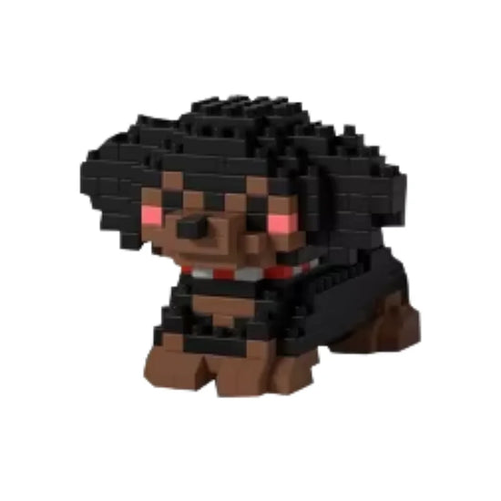 Mini Bricks teckel – eigenwijze, langgerekte bouwstenen viervoeter