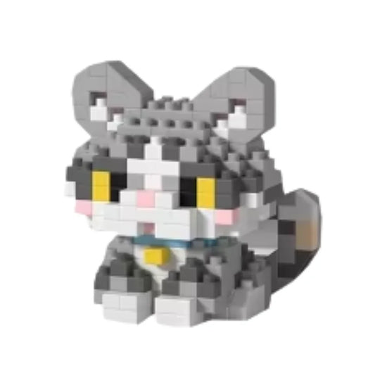 Grijze kat mini bricks – kalme schoonheid om zelf te maken