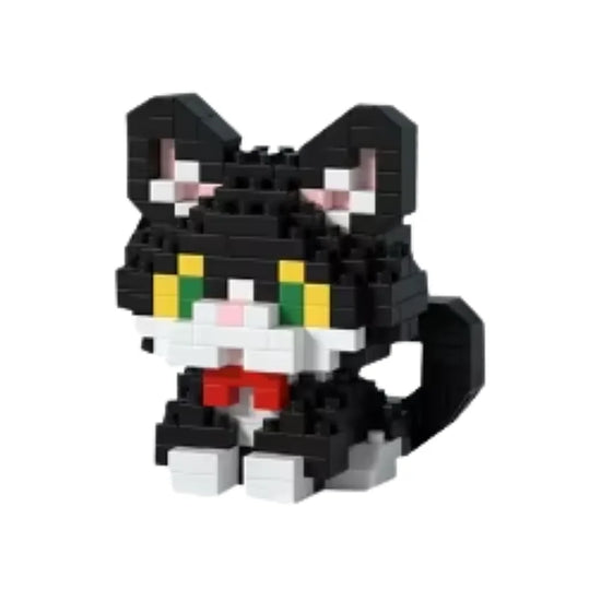 Zwarte kat mini bricks – mysterieuze miniatuur om te verzamelen