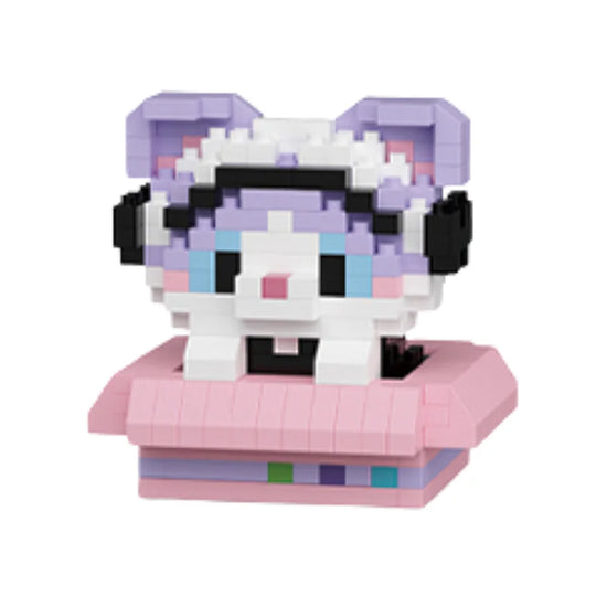 Paarse Peekaboo katje mini bricks – dromerige paarse kat