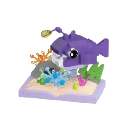 Angler fish mini bricks set - bouwstenen zeedier