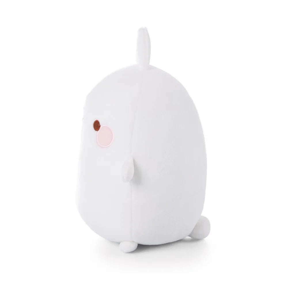 molang knuffel zijkant – compact molang plushie voor bureau of tas
