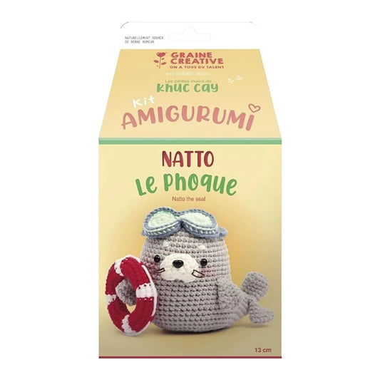 Amigurumi | Crochet kit Natto the seal - 13 cm