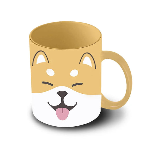 kawaii shiba inu mok 300ml van keramiek met vrolijk shiba gezicht