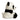 fluffy panda knuffel van 12 cm