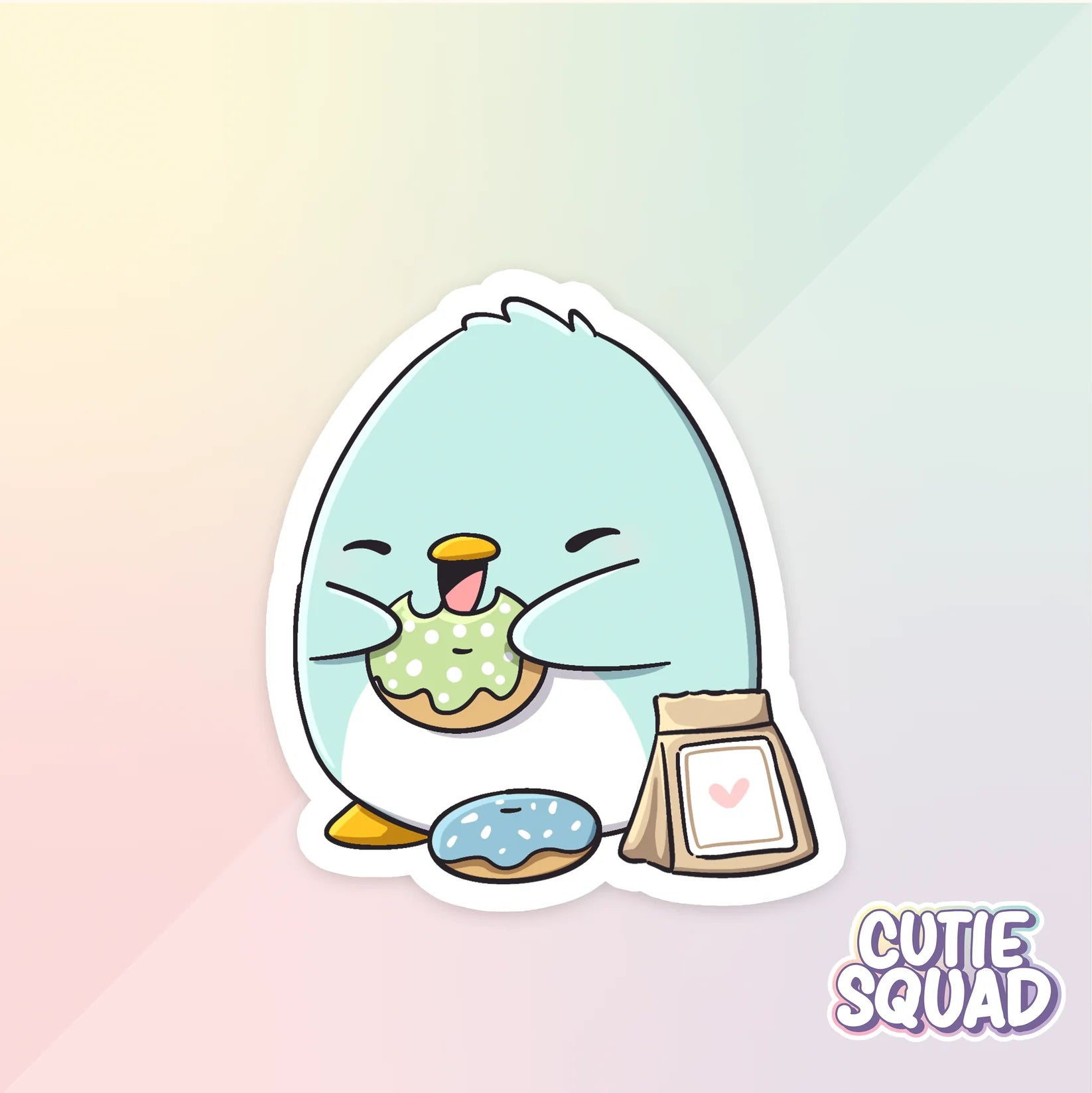 ray penguin sticker van cutiesquad met donuts