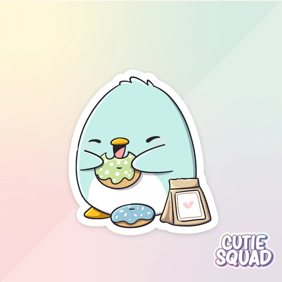 ray penguin sticker van cutiesquad met donuts
