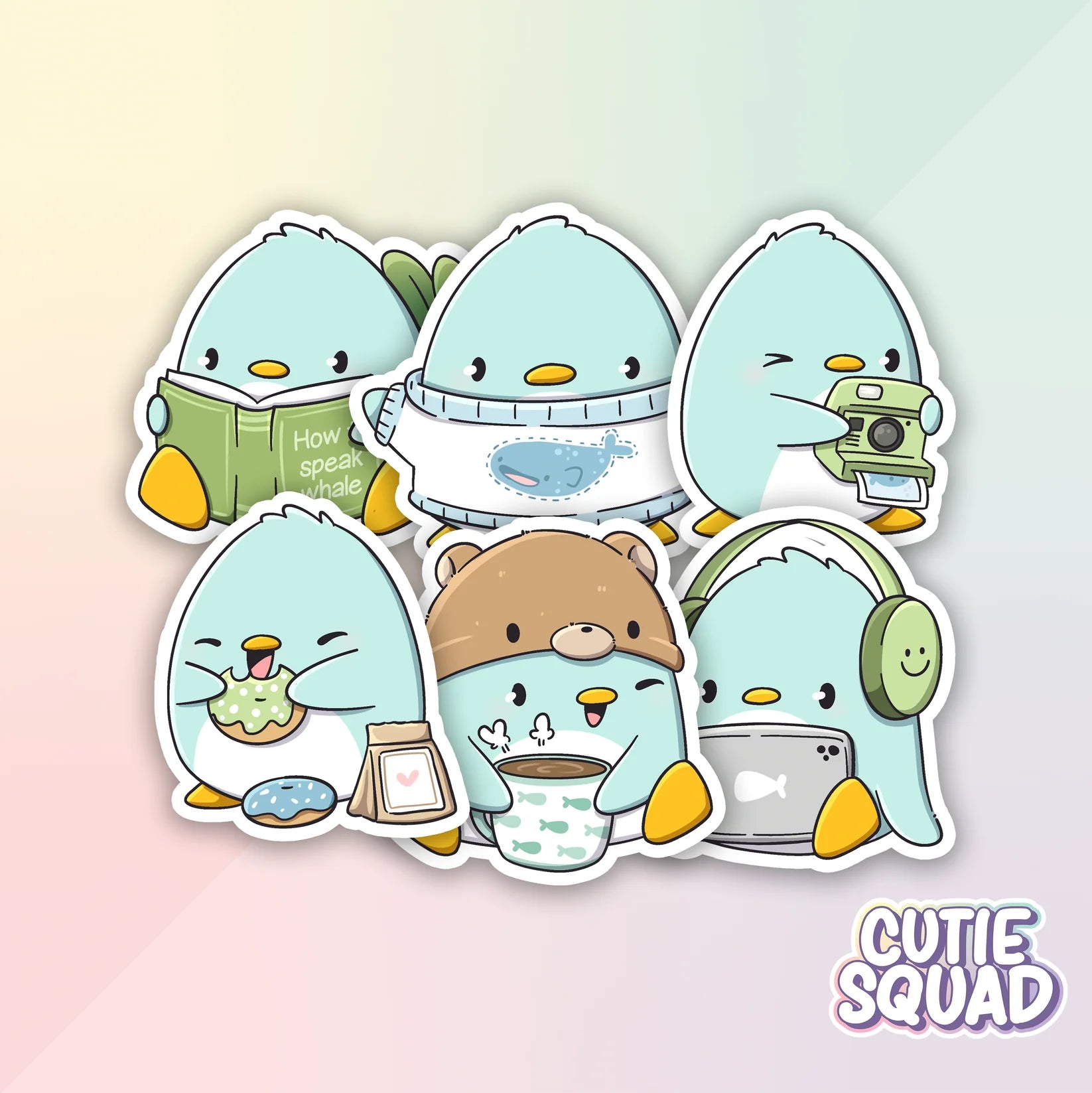 ray penguin complete sticker set van cutiesquad 