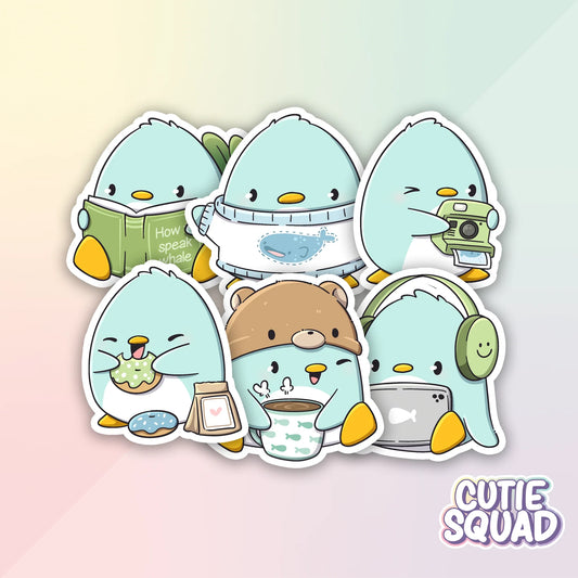 ray penguin complete sticker set van cutiesquad 