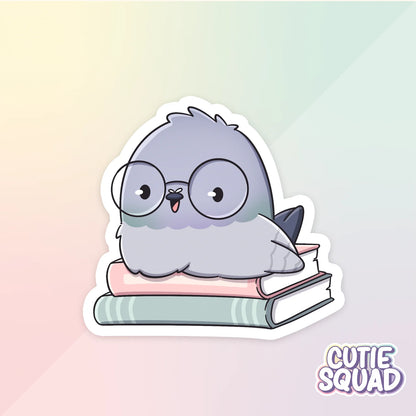 pigeon from the block sticker van cutiesquad met bril