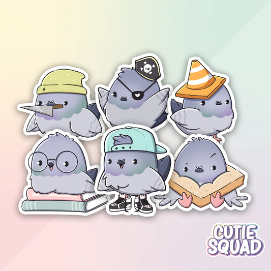 pigeon from the block complete stickerset van cutiesquad 