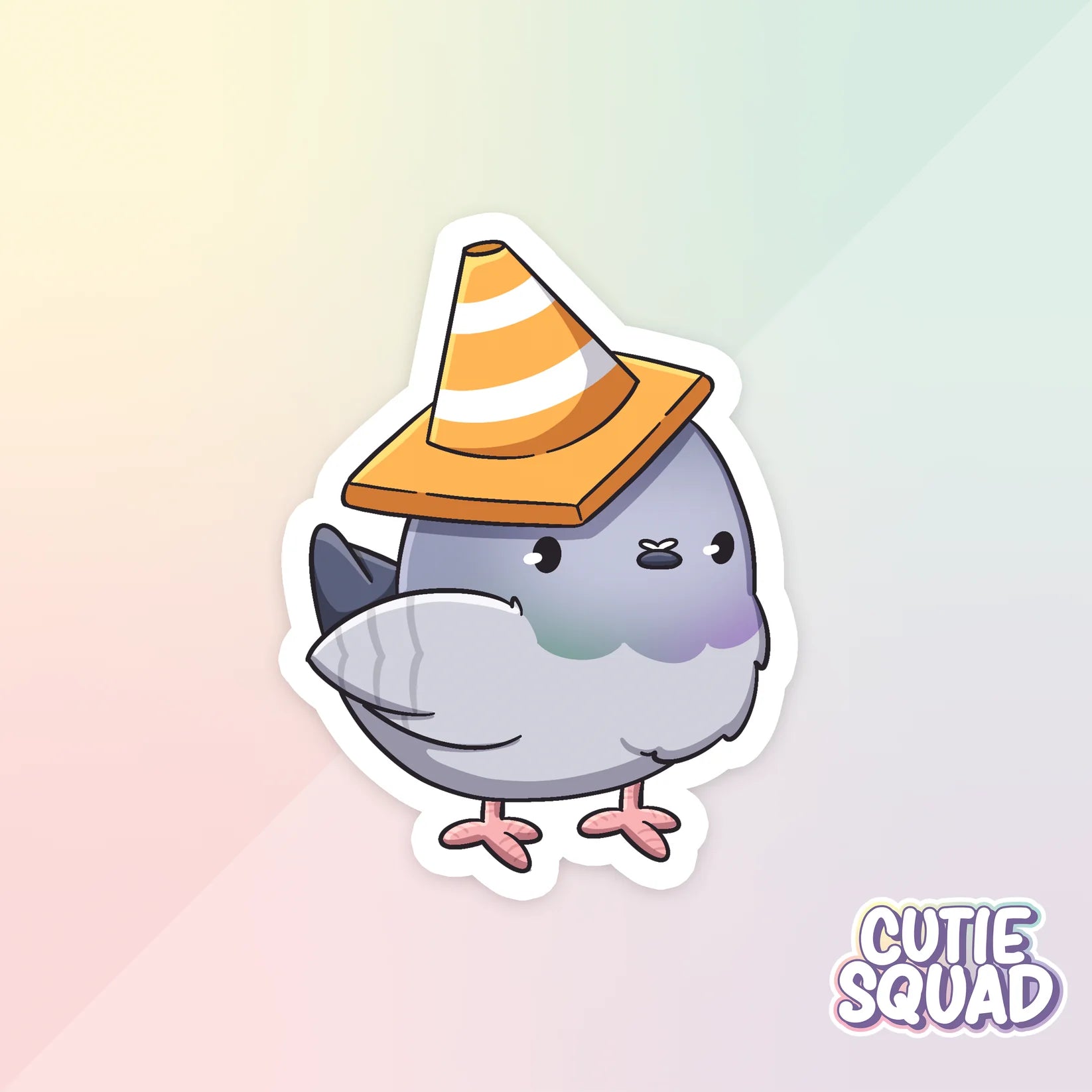pigeon from the block sticker van cutiesquad met pylon