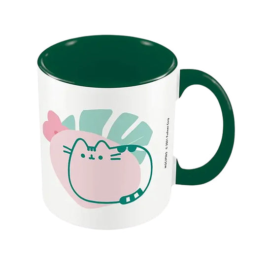 Pusheen Tropical Green mok met tropisch design