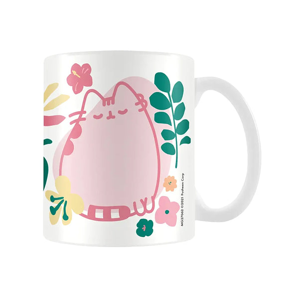 kawaii pusheen mok in tropisch design met vrolijke kleuren