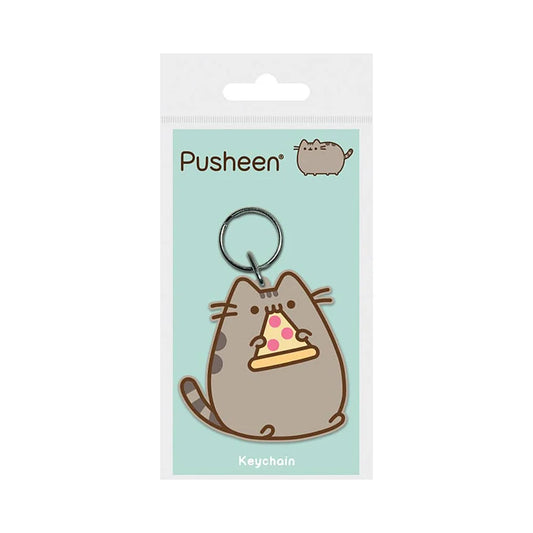 pusheen sleutelhanger met schattige pizzapunt