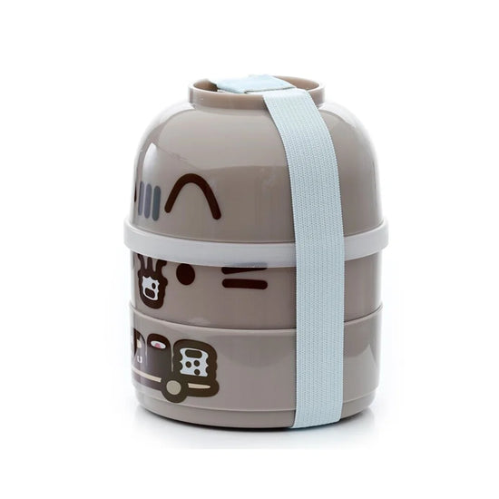 Stapelbare kawaii lunchbox met elastiek 🎀🍱