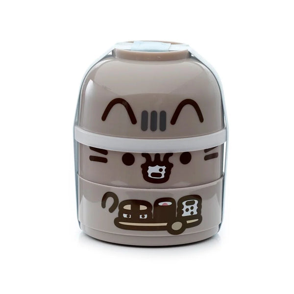 Pusheen bento box met sushi-illustratie 🍣🐱