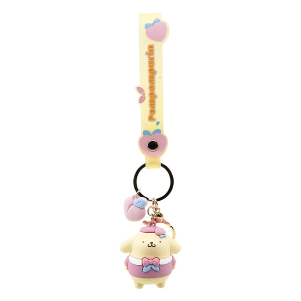 sanrio sleutelhangers met favoriete karakters in zachte perzikkleur