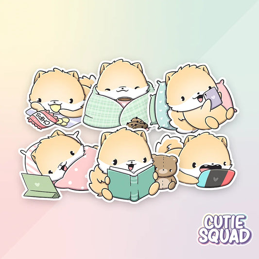 shiba evening complete sticker set van cutiesquad 