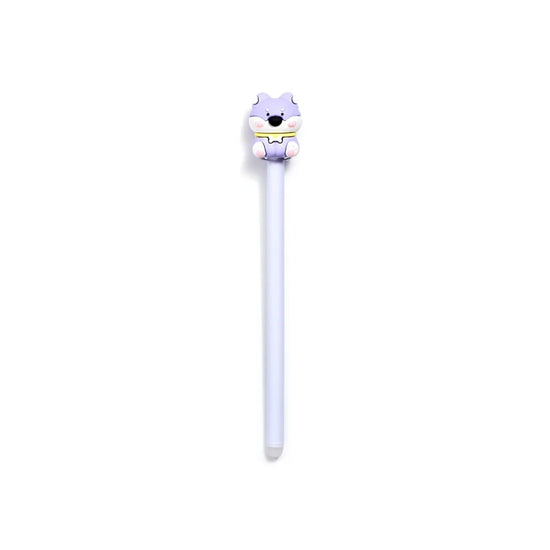 Kawaii pen met shiba inu bovenop, klaar voor al je notities