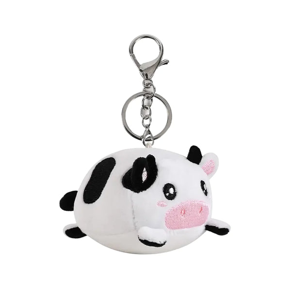 kawaii koe sleutelhanger van zacht pluche voor aan je tas