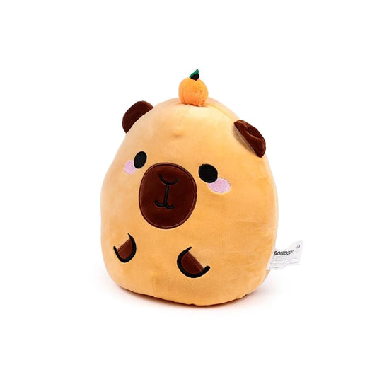 kawaii capibara pluche knuffel op bed 🛏️