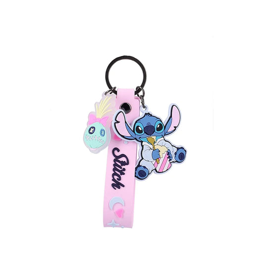 Disney Stitch sleutelhanger met rubberen strap