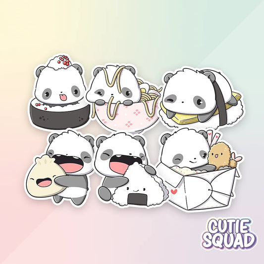 sushi pandas complete stickerset van cutiesquad 