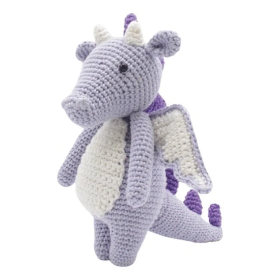 schattig gehaakt draakje syl in kawaii stijl
