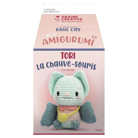 Amigurumi | Crochet kit Tori the bat - 13 cm